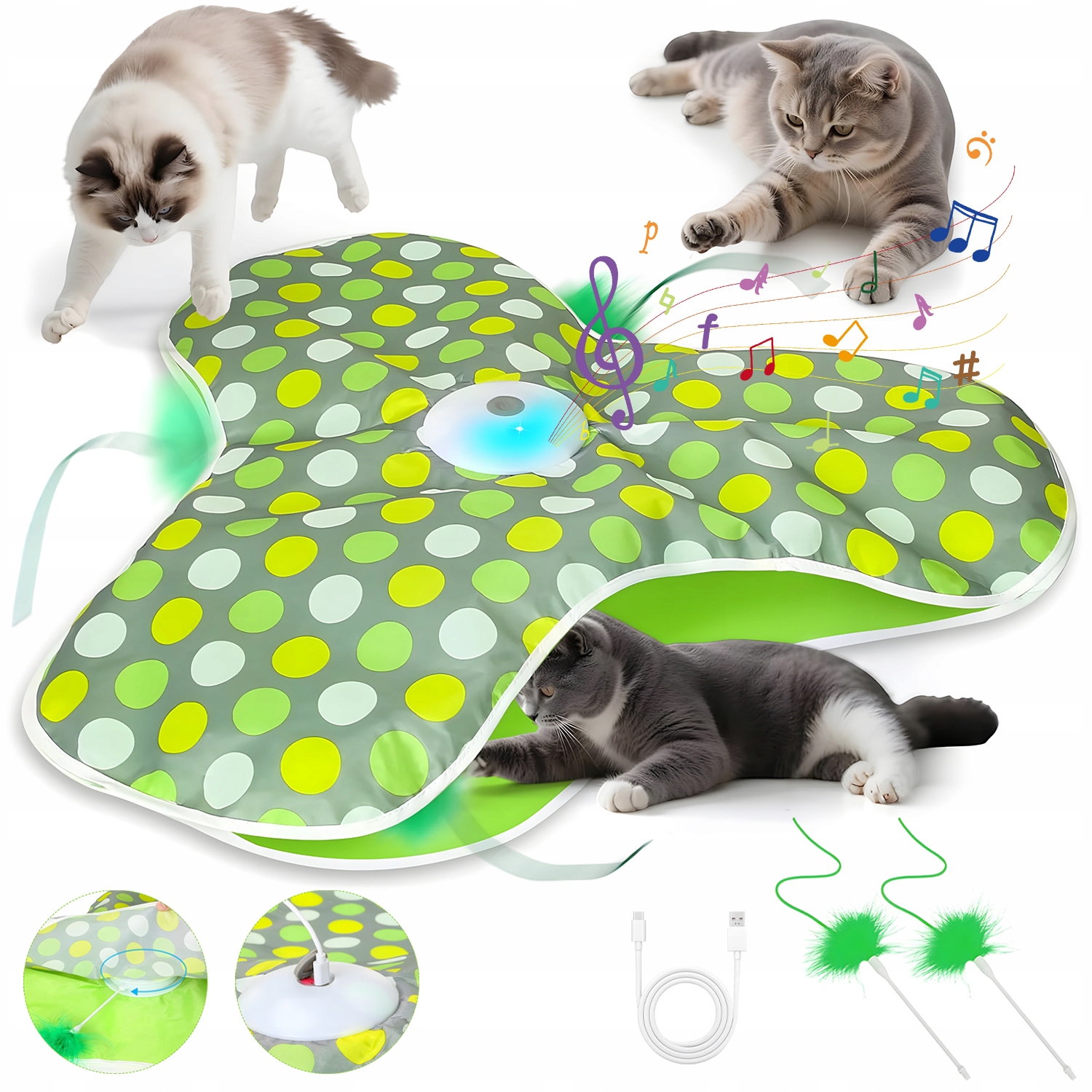 Levně Hračka Pro Kočky Interaktivní Automatická Podložka 3 Režimy