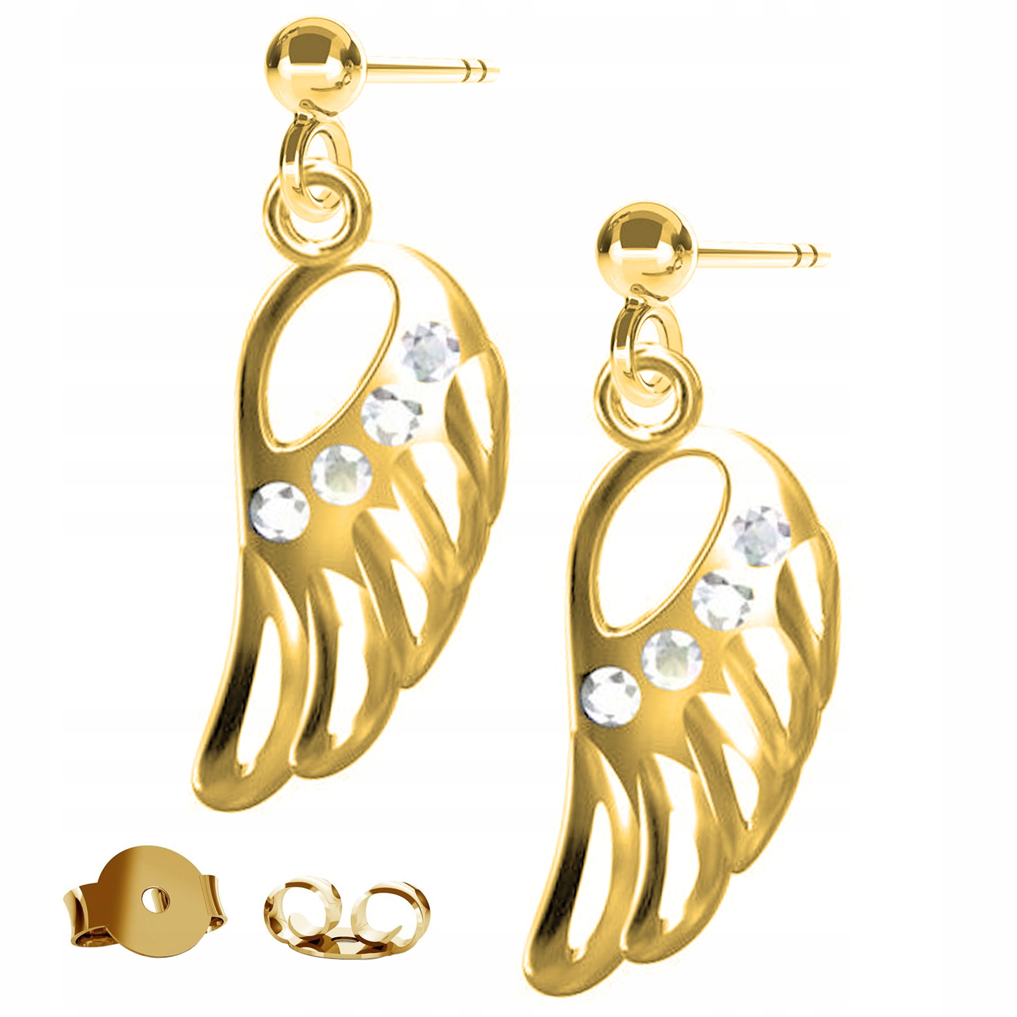 Náušnice zlaté Křídlo Wing 925