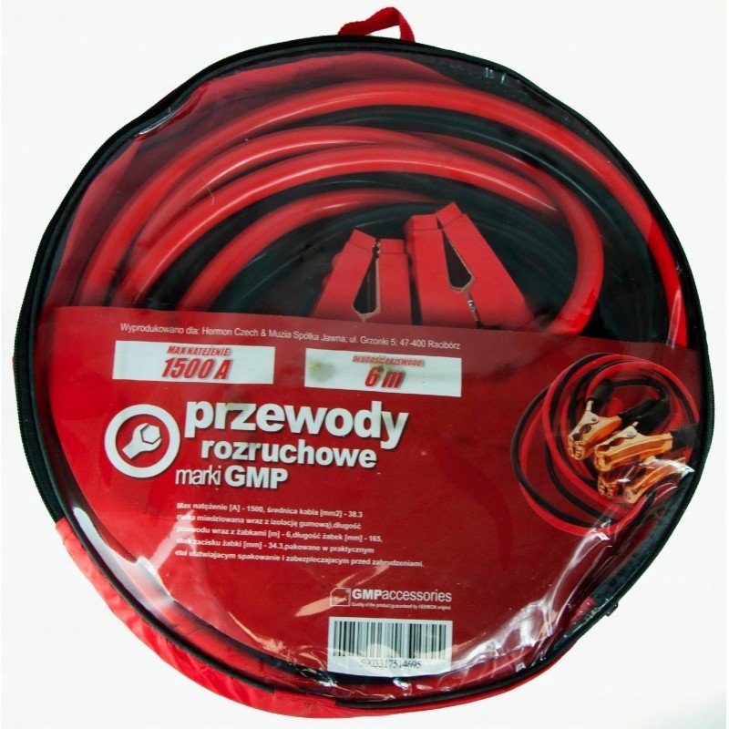 

Kable Rozruchowe 1500A 6M. 1500A6M Pole Przekroju