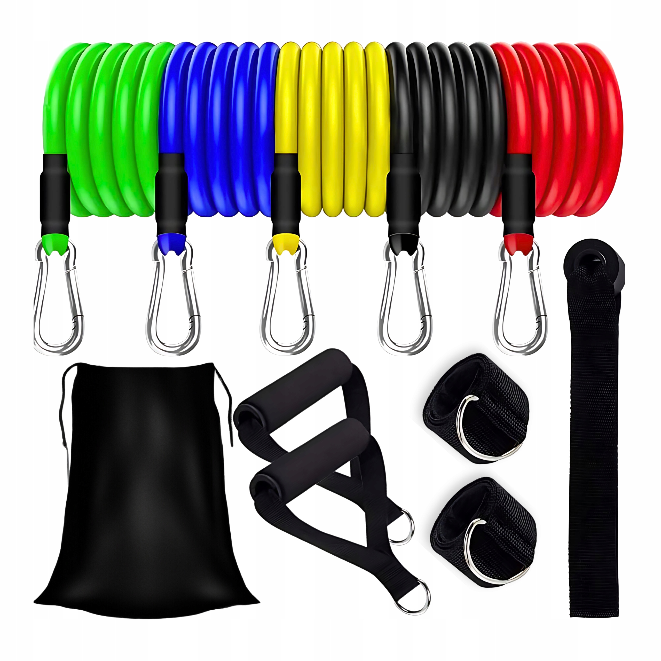 Gumy Do Ćwiczeń Oporowe Workout Bands Wytrzymałe Mocne 5 Różnych Obciążeń