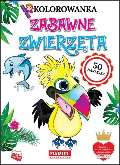 

Kolorowanka z naklejkami. Zabawne zwierzęta