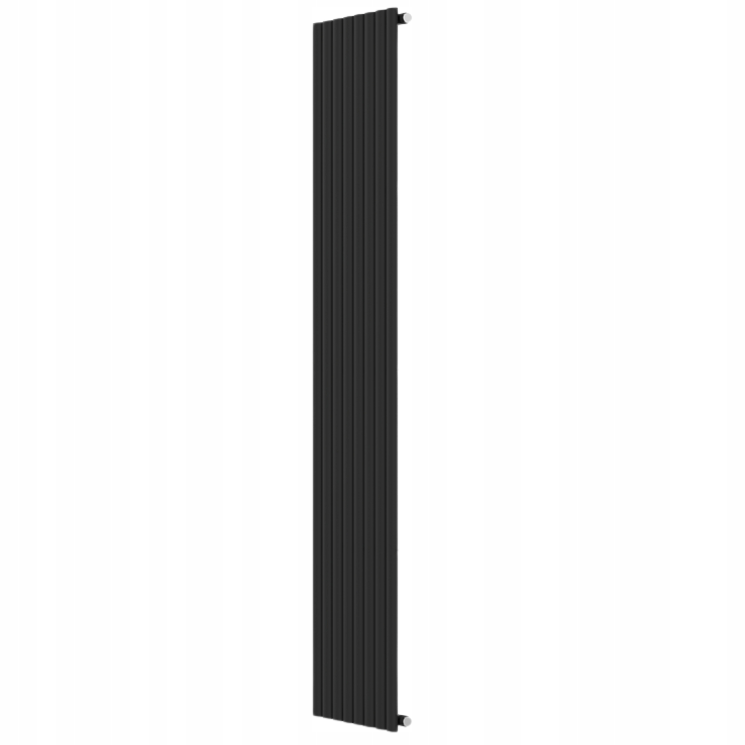 Invena Grzejnik dekoracyjny Mono pionowy Czarny 200x48cm podłączanie dolne