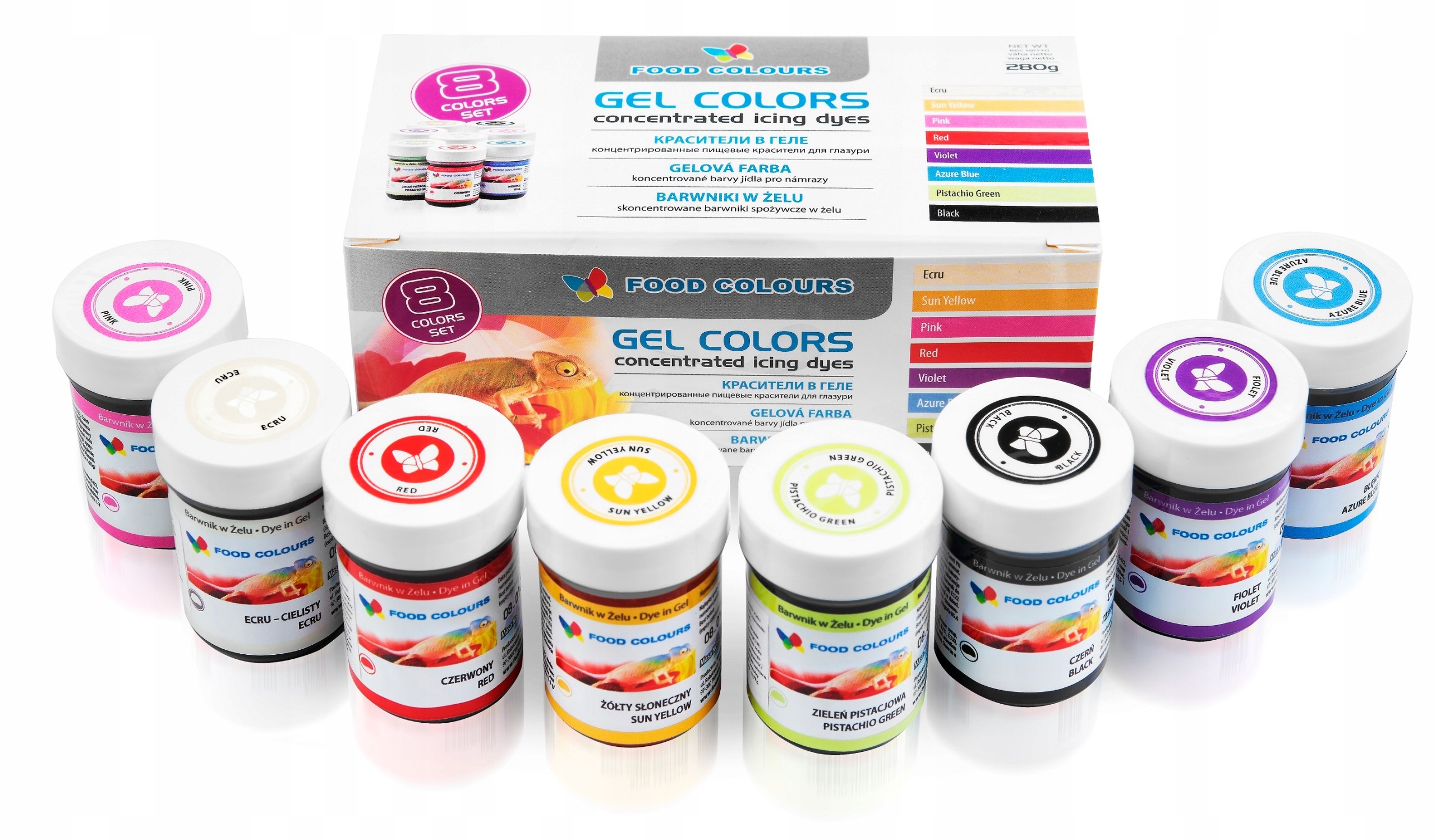 Levně Sada gelových barviv 8x35 Food Colours