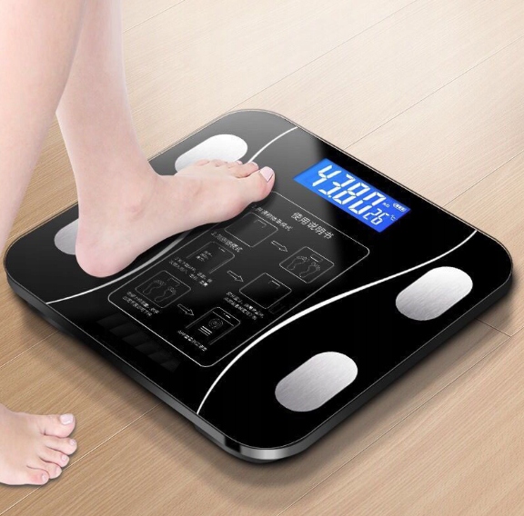 WAGA ŁAZIENKOWA ANALITYCZNA LCD ELEKTRONICZNA BMI BLUETOOTH SMART SZKLANA Model 2NX-DZC3776