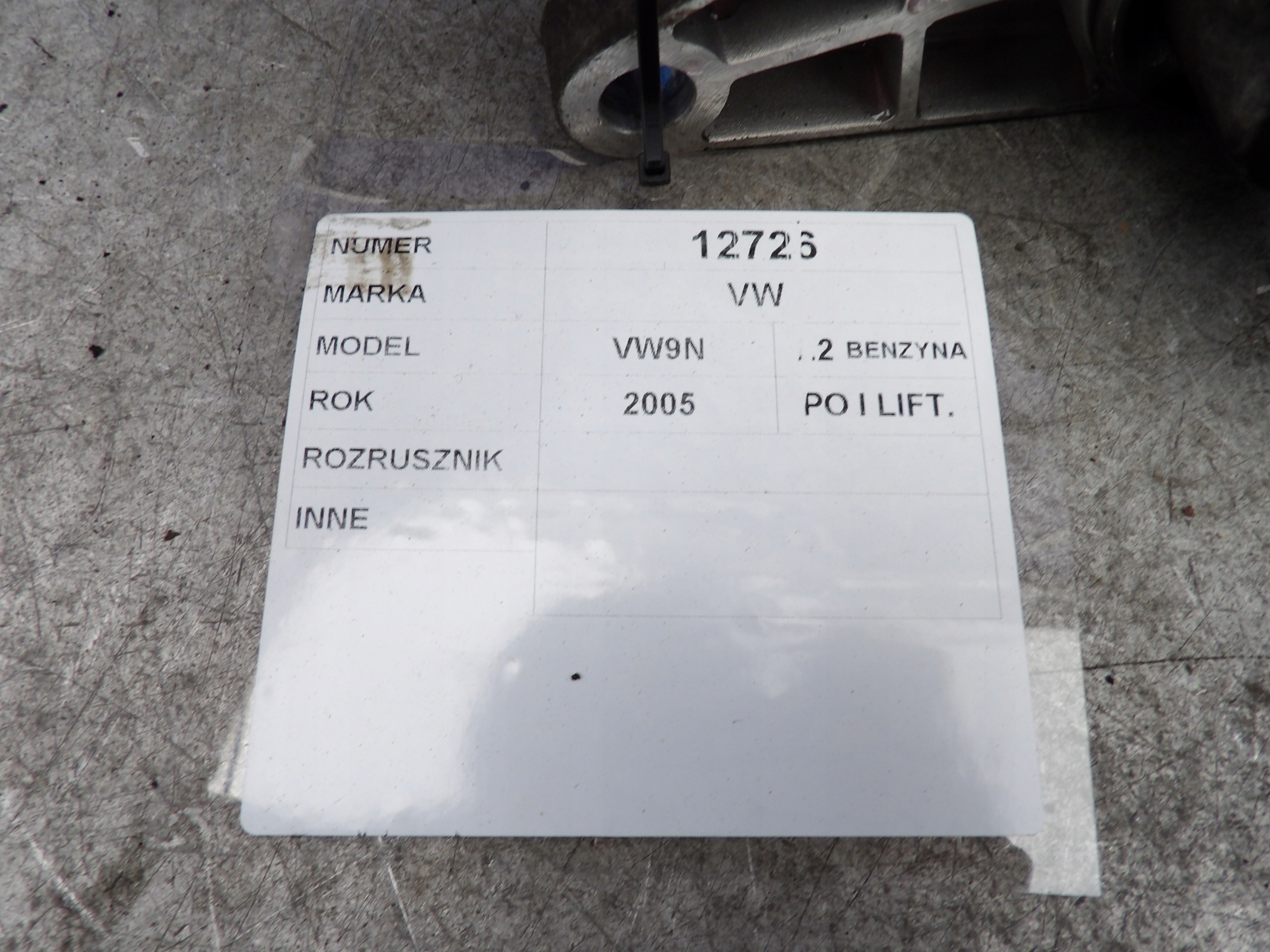 VW Polo 9N 1,2 starter