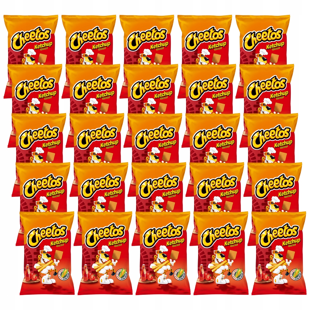 Cheetos Ketchup Chipsy Chrupki ketchupowe 25x 85g