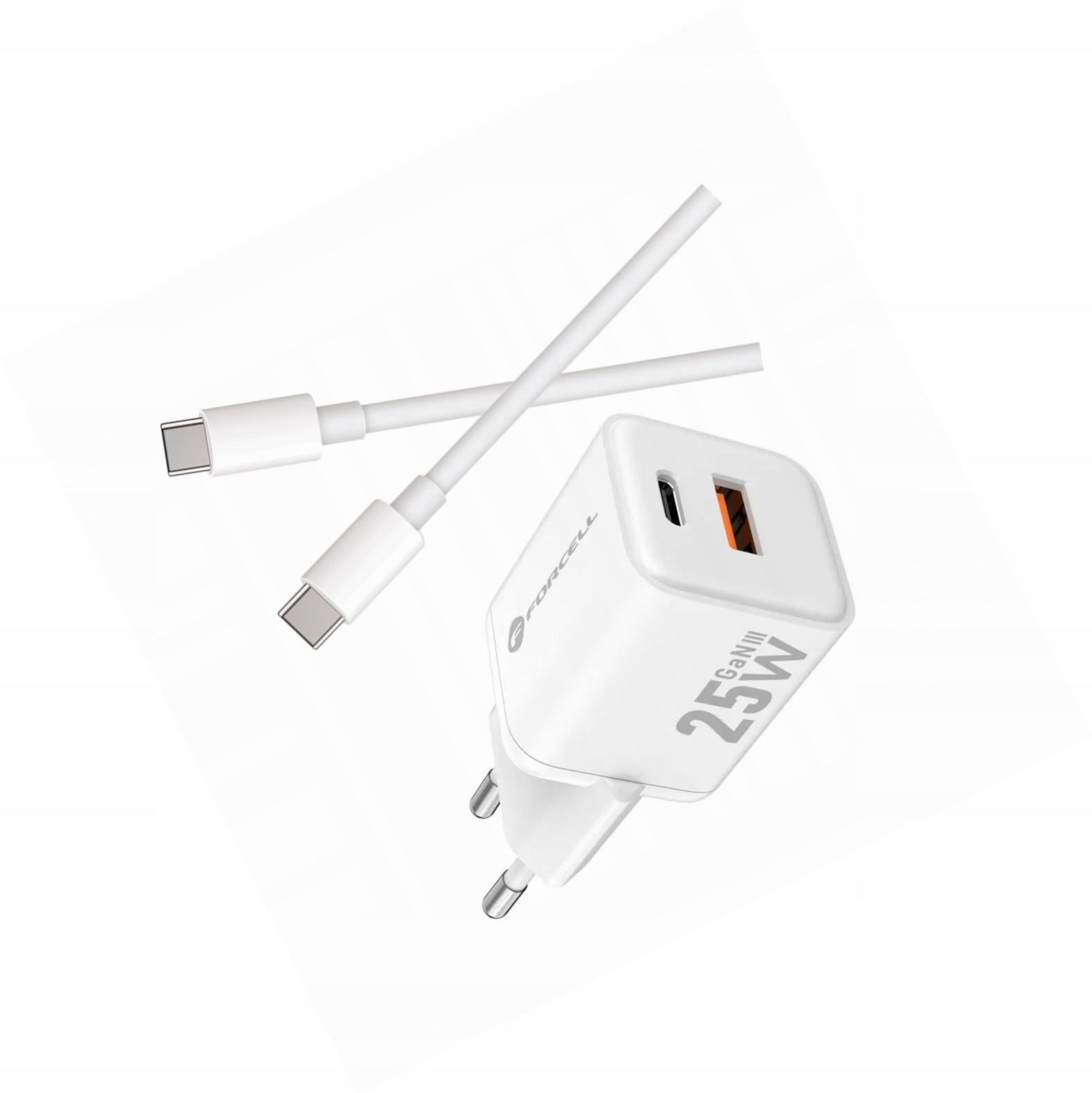 Szybka ładowarka Gan 25W 2 porty z kablem Usb-c do Realme 14 5G