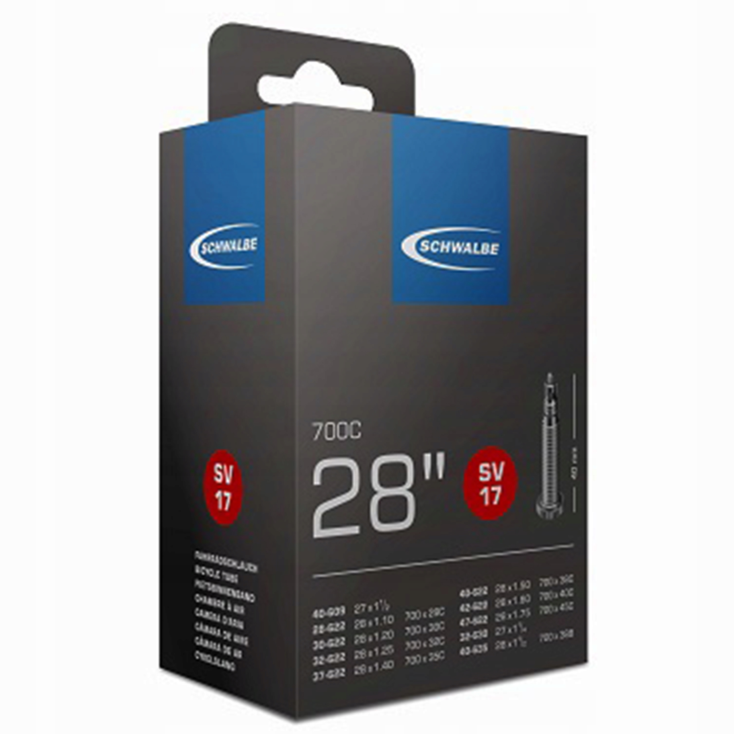 

Dętka Schwalbe 28'' 700x28/45C Sv Presta 28/32-622