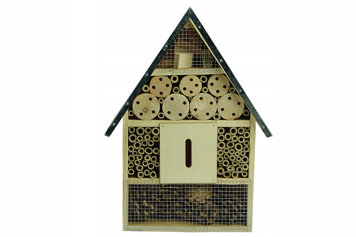 DUŻY DOMEK dla pszczół HOTEL budka dla owadów murarka KARMNIK 39 cm Długość 1 cm
