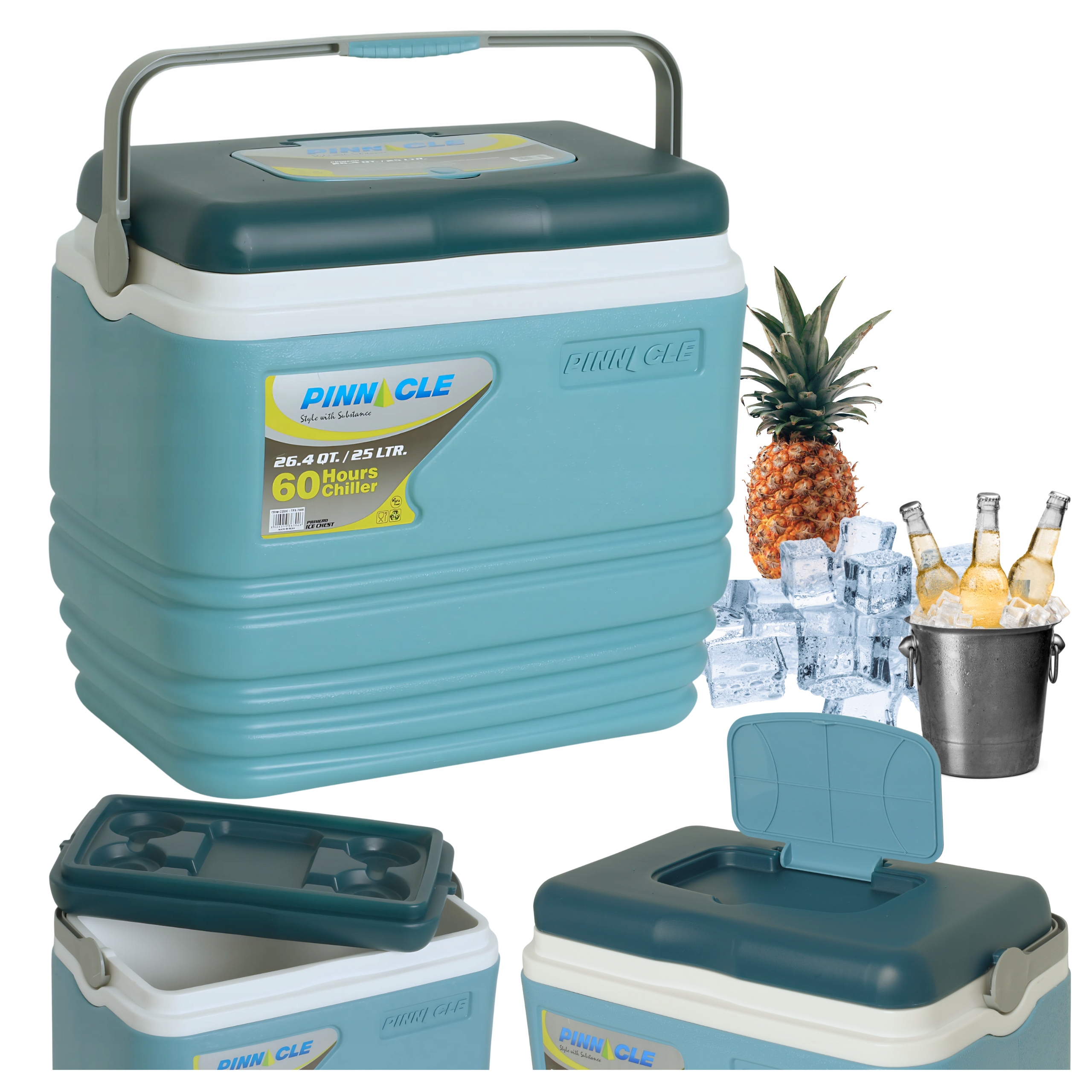 Turistická lednička na náplně s držákem Pinnacle TPX7006 25L Modrá