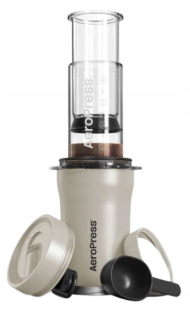 Aeropress Go Plus Travel System krémový
