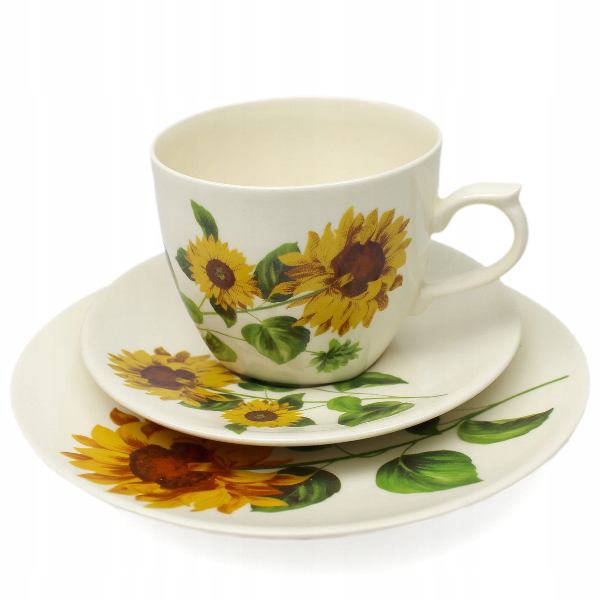 Sada šálek 0,25l +spodek+talíř slunečnice