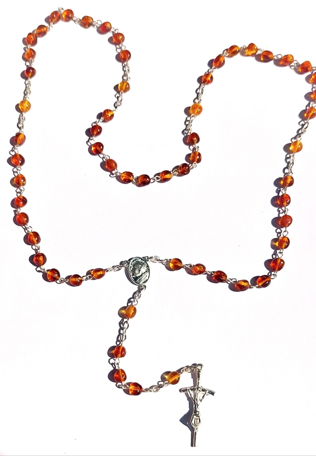 Růženec Z Jantaru Orginál Svaté Přijímání Certifikát