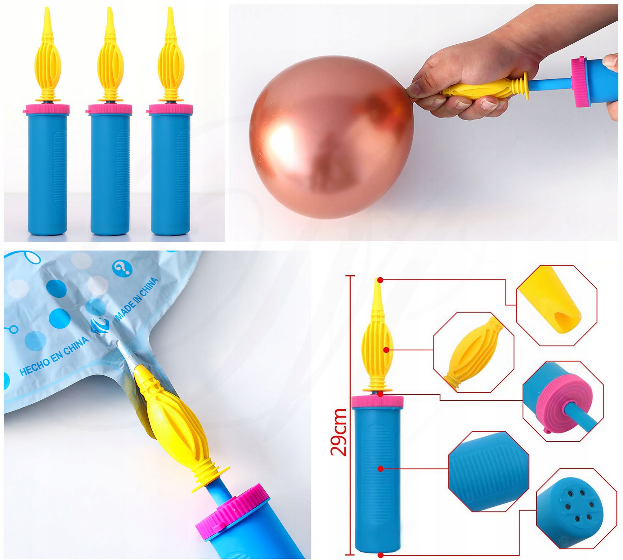 POMPKA do balonów ręczna dwustronna profesjonalna uniwersalna pompowania Marka inna