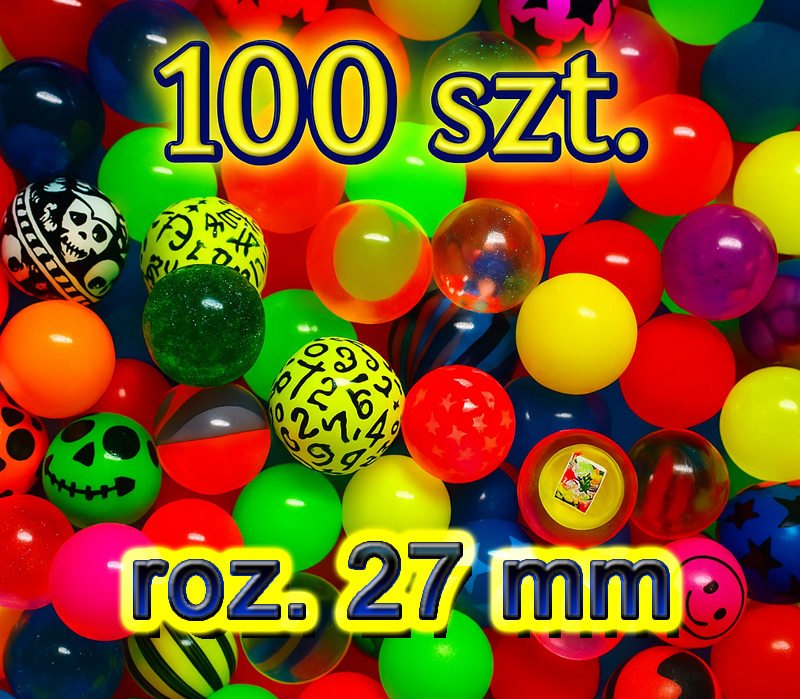 Piłka kauczukowa piłki kulka kauczuk 27mm 100 szt. wkład zasyp do automatu