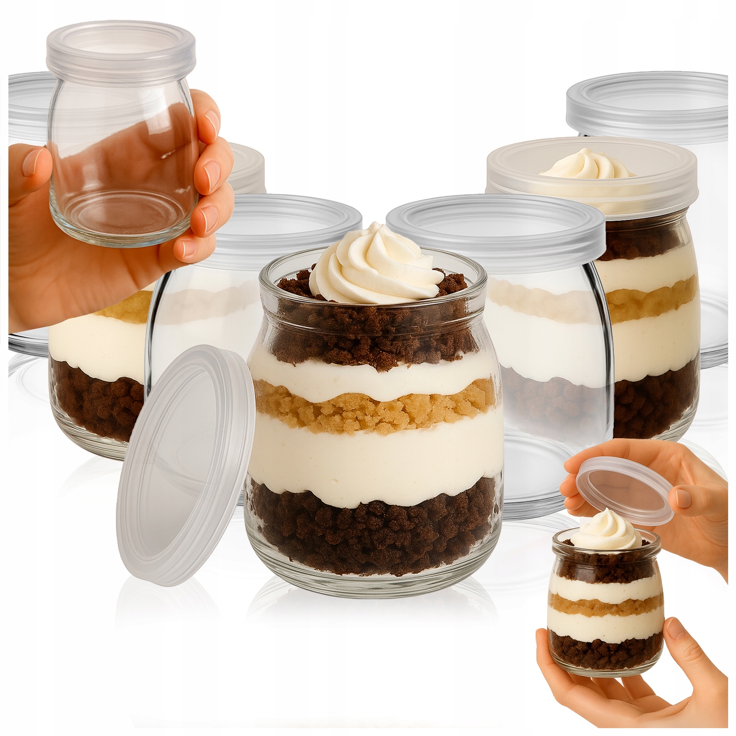 24x Słoik do monoporcji pojemnik na deser owoce jogurty Mini Desery 160ml