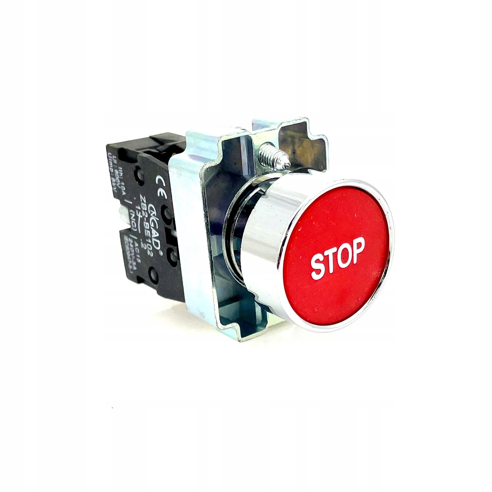 Przycisk Czerwony STOP Sterowniczy fi22mm chwilowy styk NC rozwierny