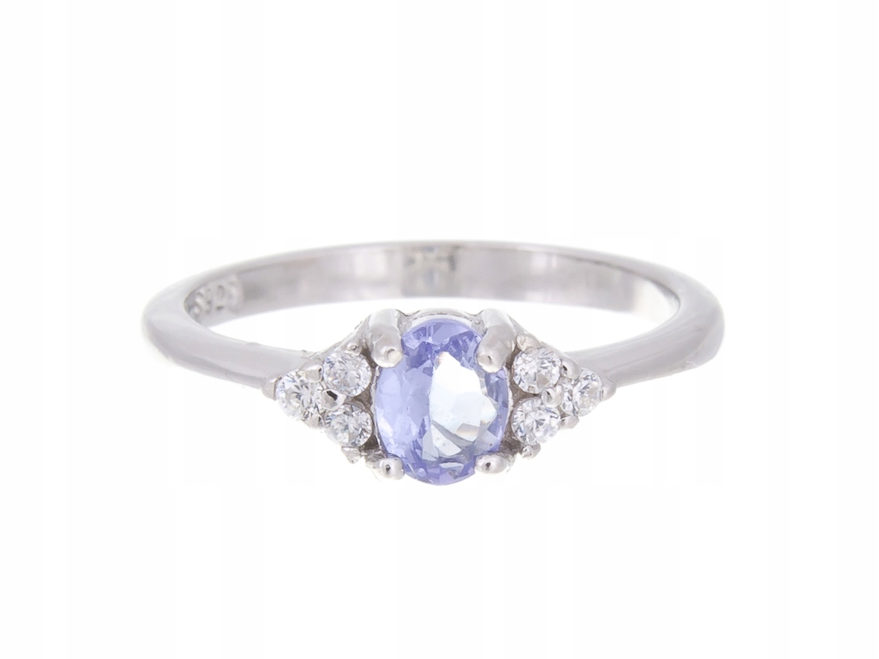 Stříbrný Prstýnek Prsten Vel Přírodní Tanzanit