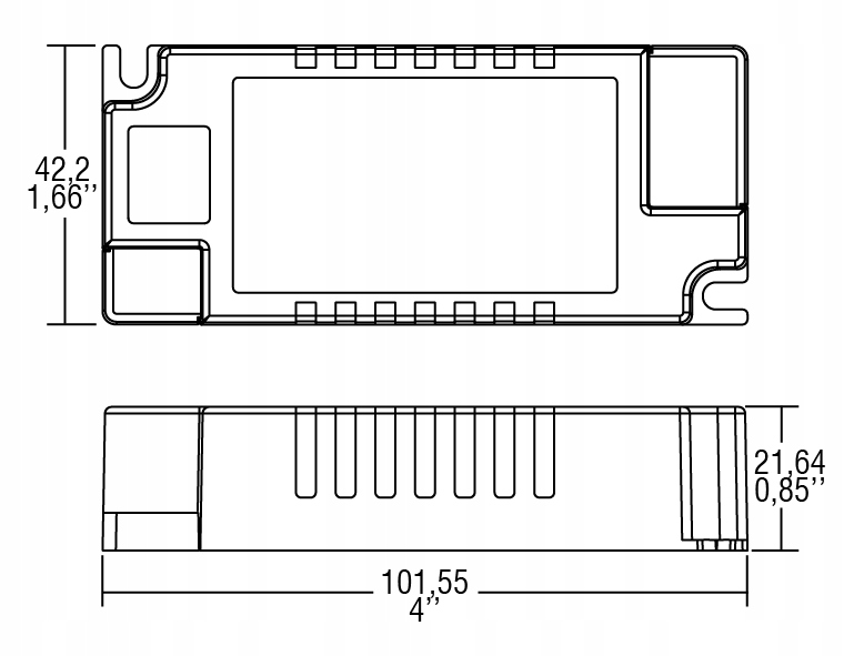Zasilacz LED ECO FLAT 40W 800-1050mA Zawiera baterie nie