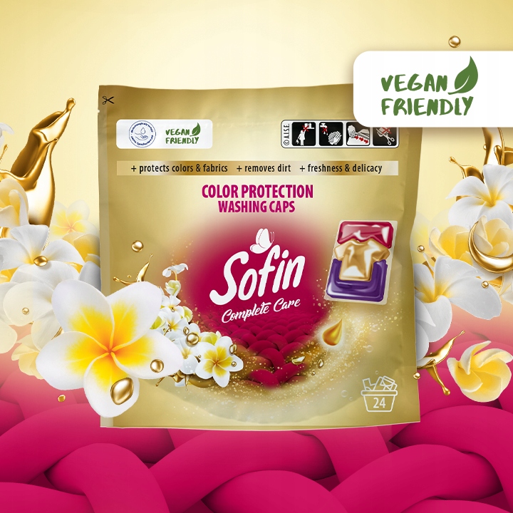 Sofin Kapsułki do Prania Kolorowych Tkanin Color Ochrona Kolorów 66 prań Rodzaj kapsułki