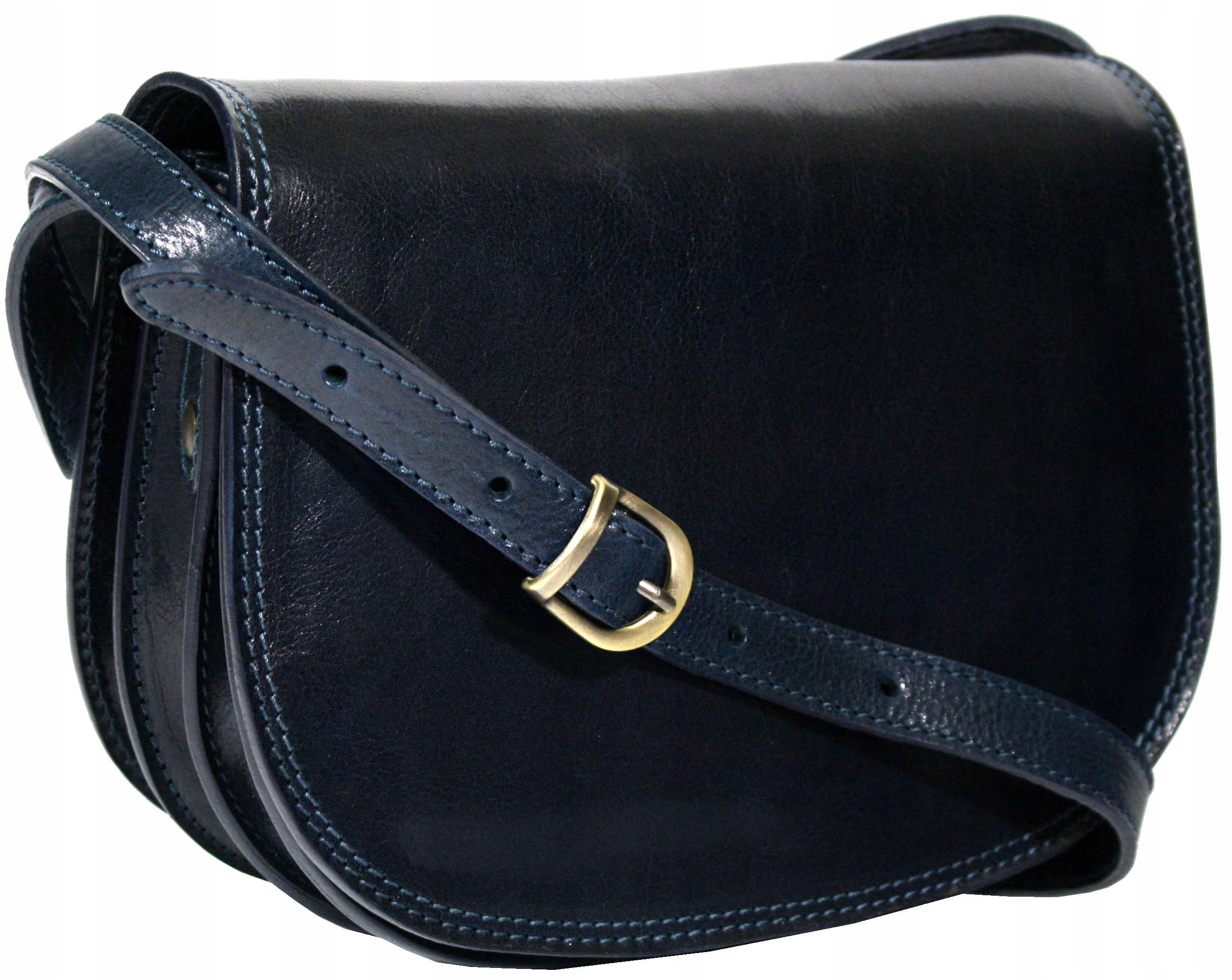 Dámská kabelka přes rameno kožená italská malá námořnická modrá 8 barev