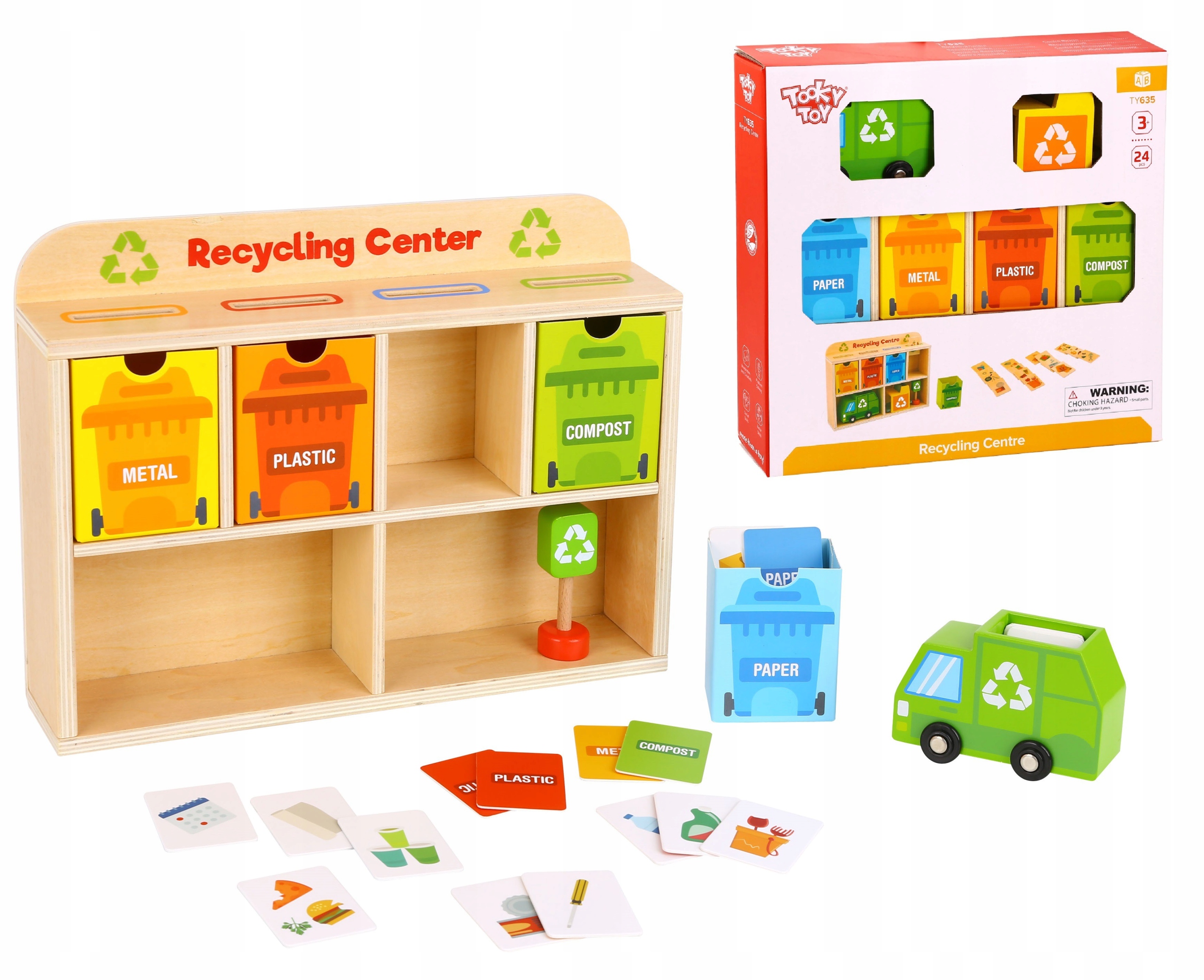 

Układanka Gra Logiczna Edukacyjna Recykling Sorter