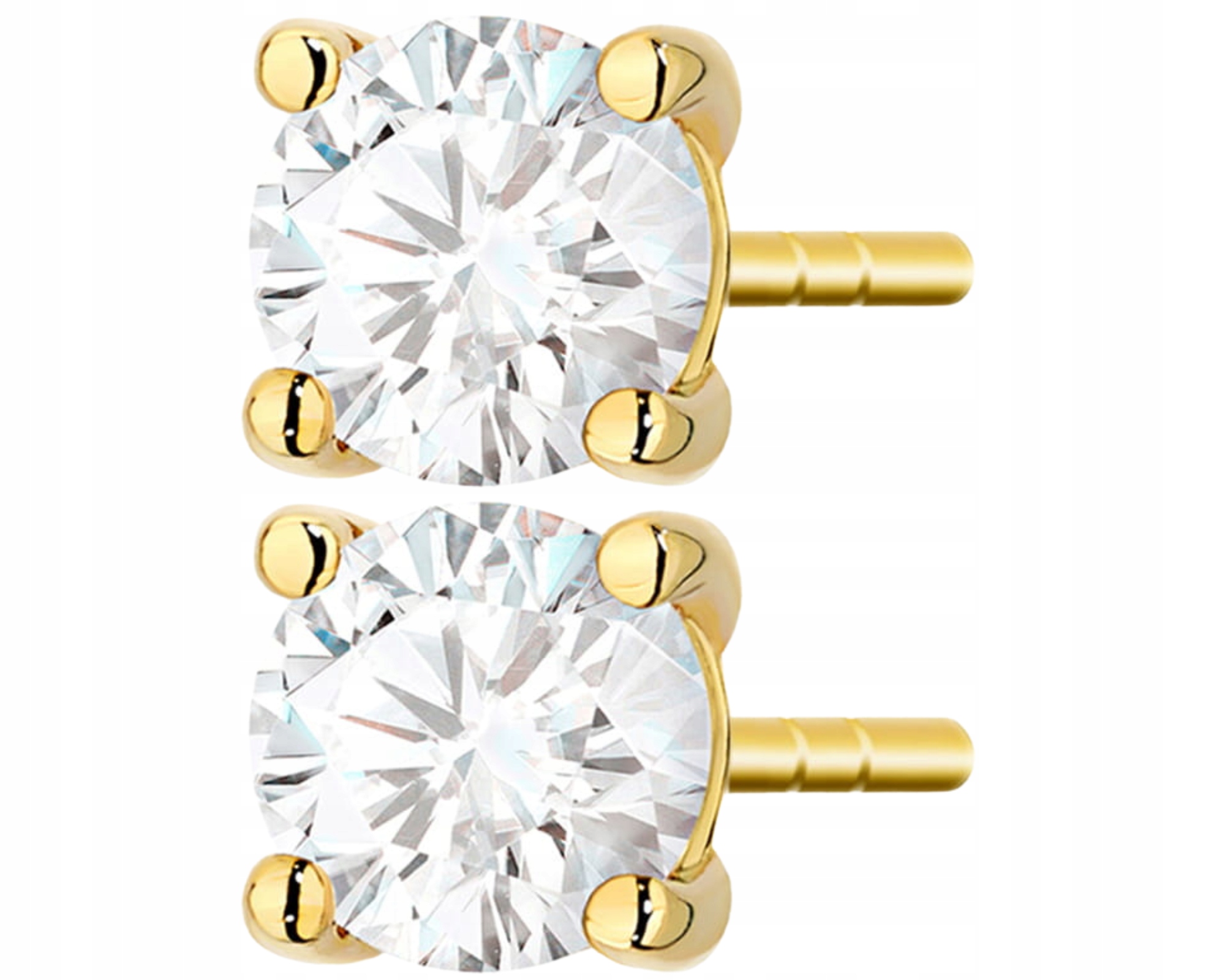 Zlaté Náušnice , Laboratorní Diamanty, Pěvkové Náušnice, Pěvkové Náušnice, Zlato 585, Dárek