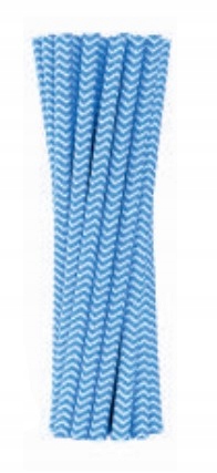 

Słomki papierowe niebieskie zygzaki 230x8mm 100szt