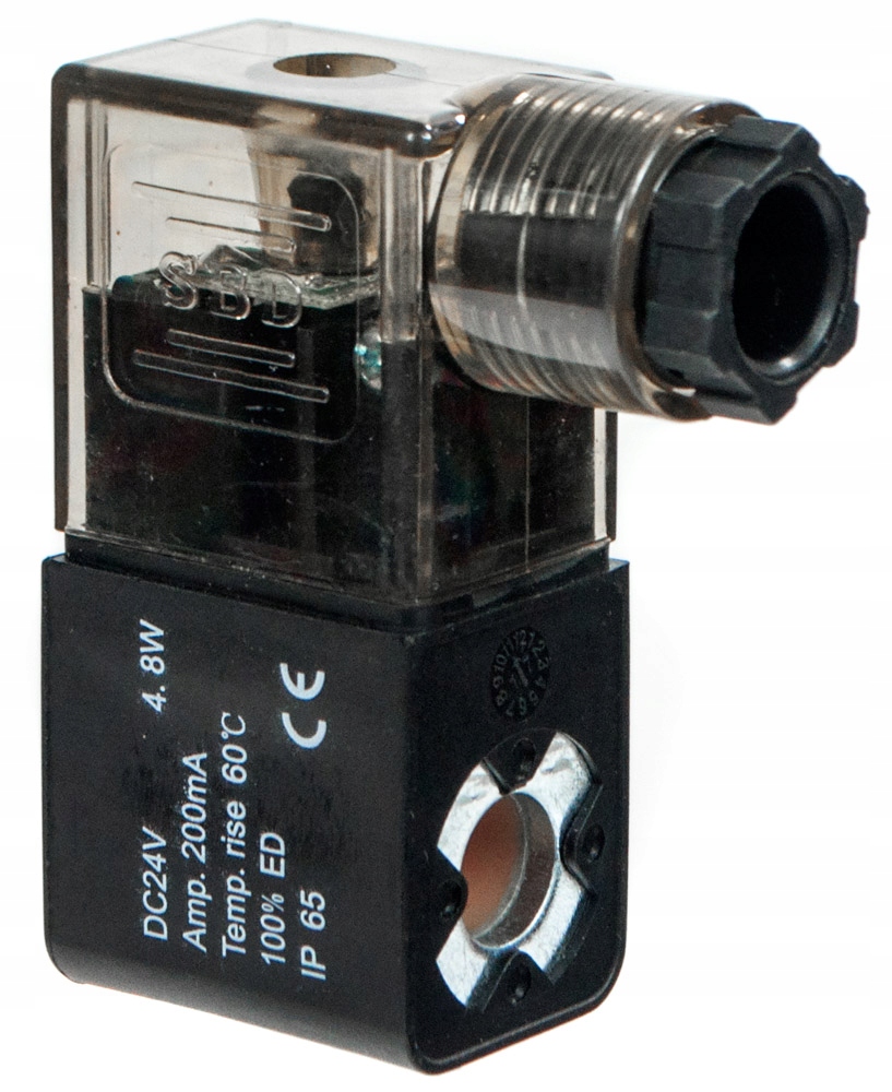

Cewka elektromagnetyczna z wtyczką 24V DC Led