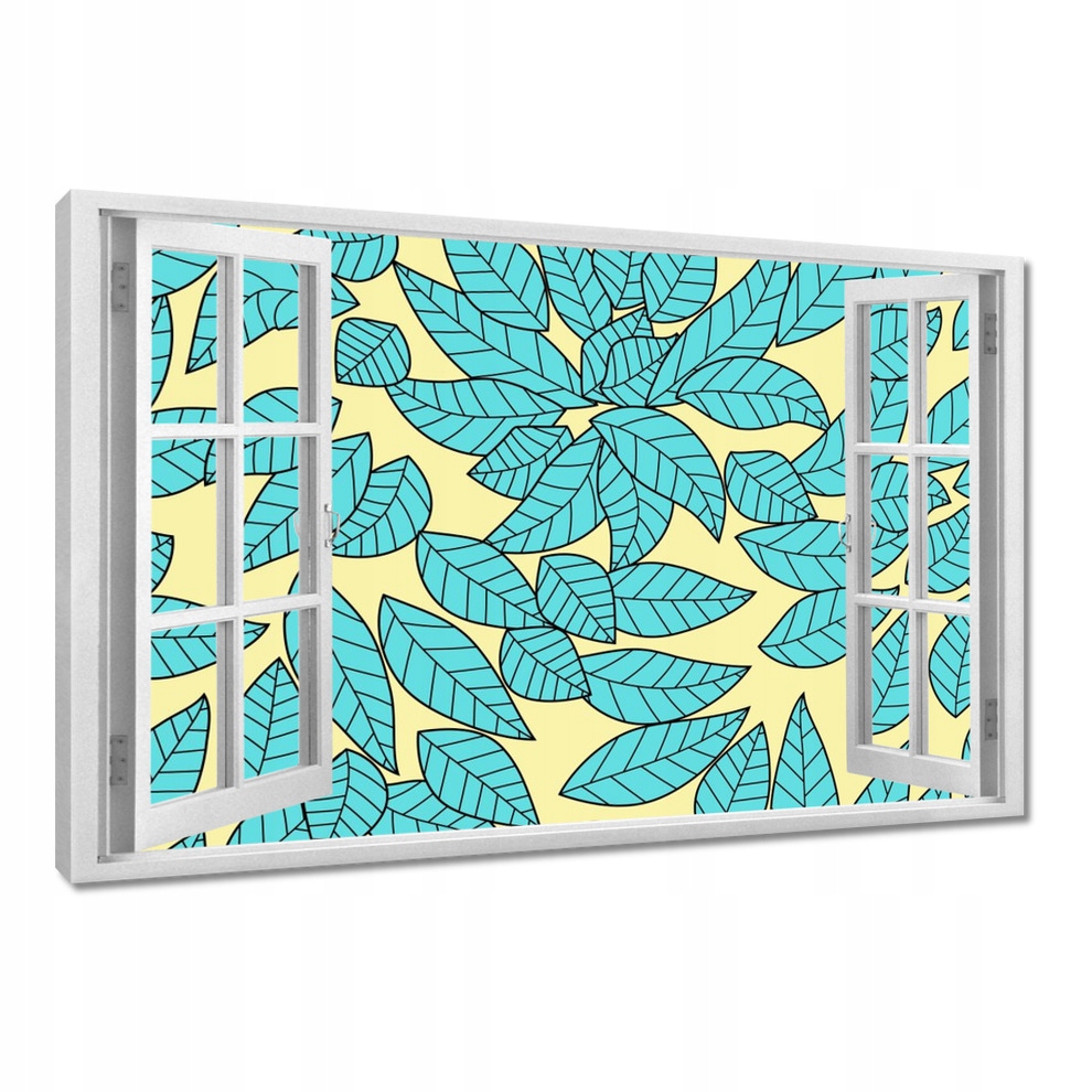 

Obrazy 120x80 Turkusowe listki Turkus