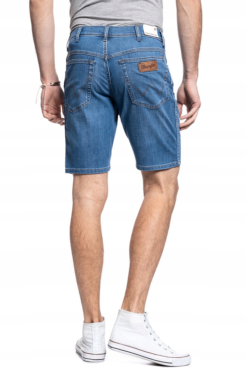 WRANGLER TEXAS MĘSKIE SZORTY KRÓTKIE SPODENKI W31 Kolor niebieski