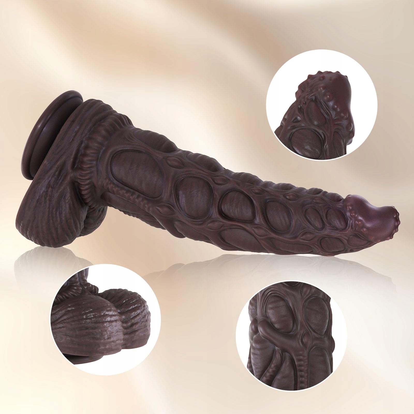 XXL MONSTER Dildo Realistyczny Duży Dildo G-Punkt Mocna Przyssawka — miniatura 4