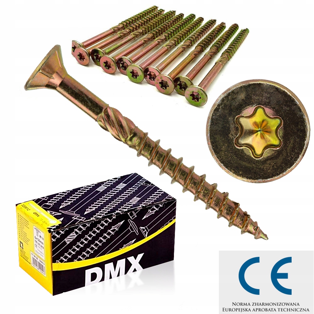 

Wkręt ciesielski do drewna 6x80 Torx 200szt stożek