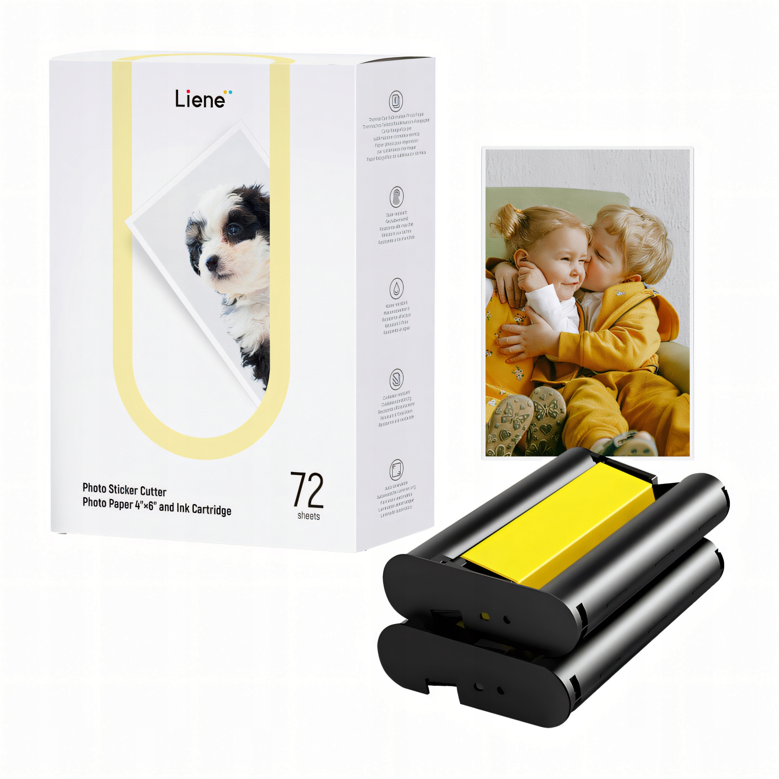 Papír pro Liene papíry PixCut S1 4x6 72ks 2 inkoustové náplně