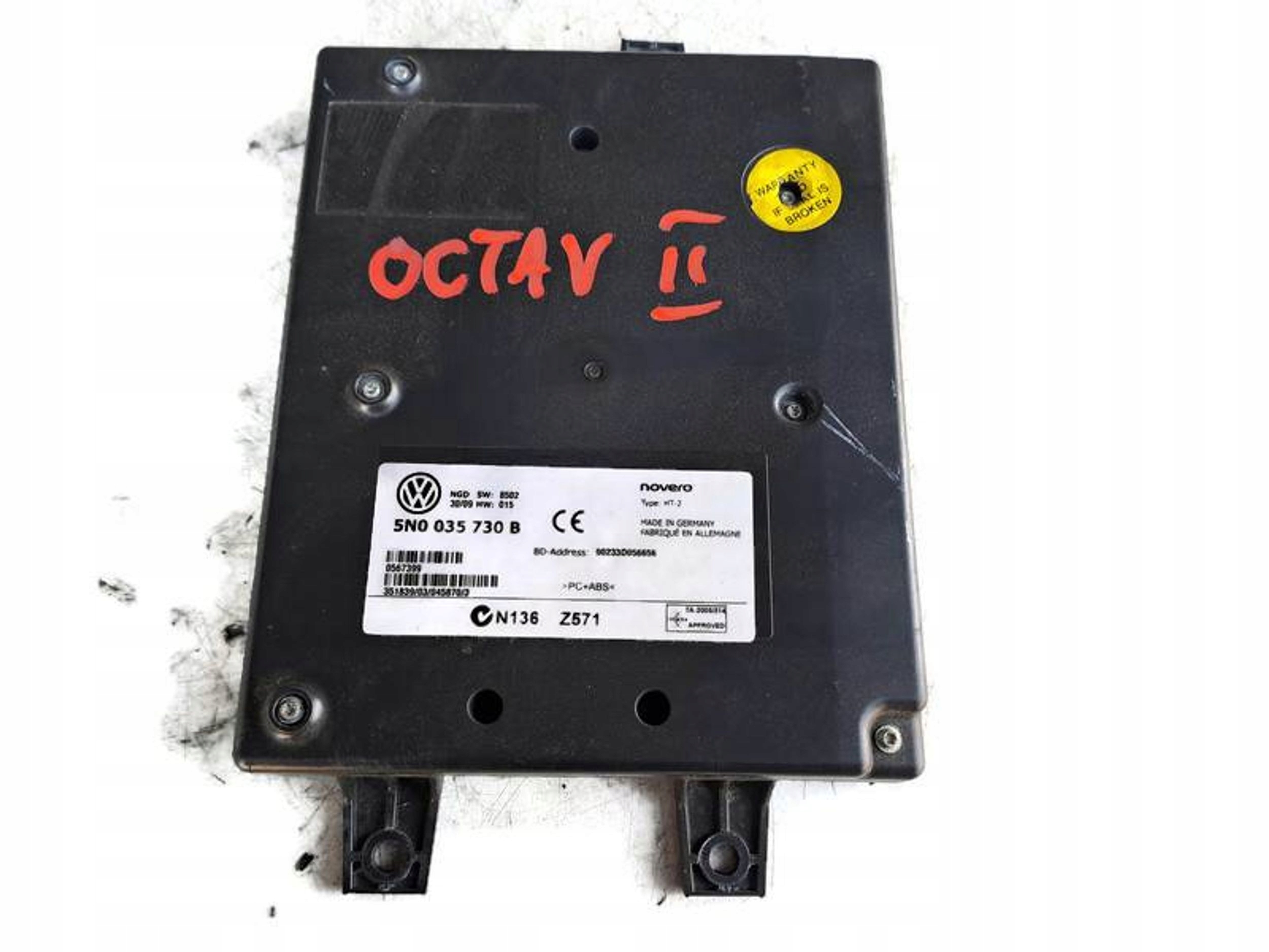 SKODA OCTAVIA II LIFT 09r MODUŁ BLUETOOTH 5N0035730B