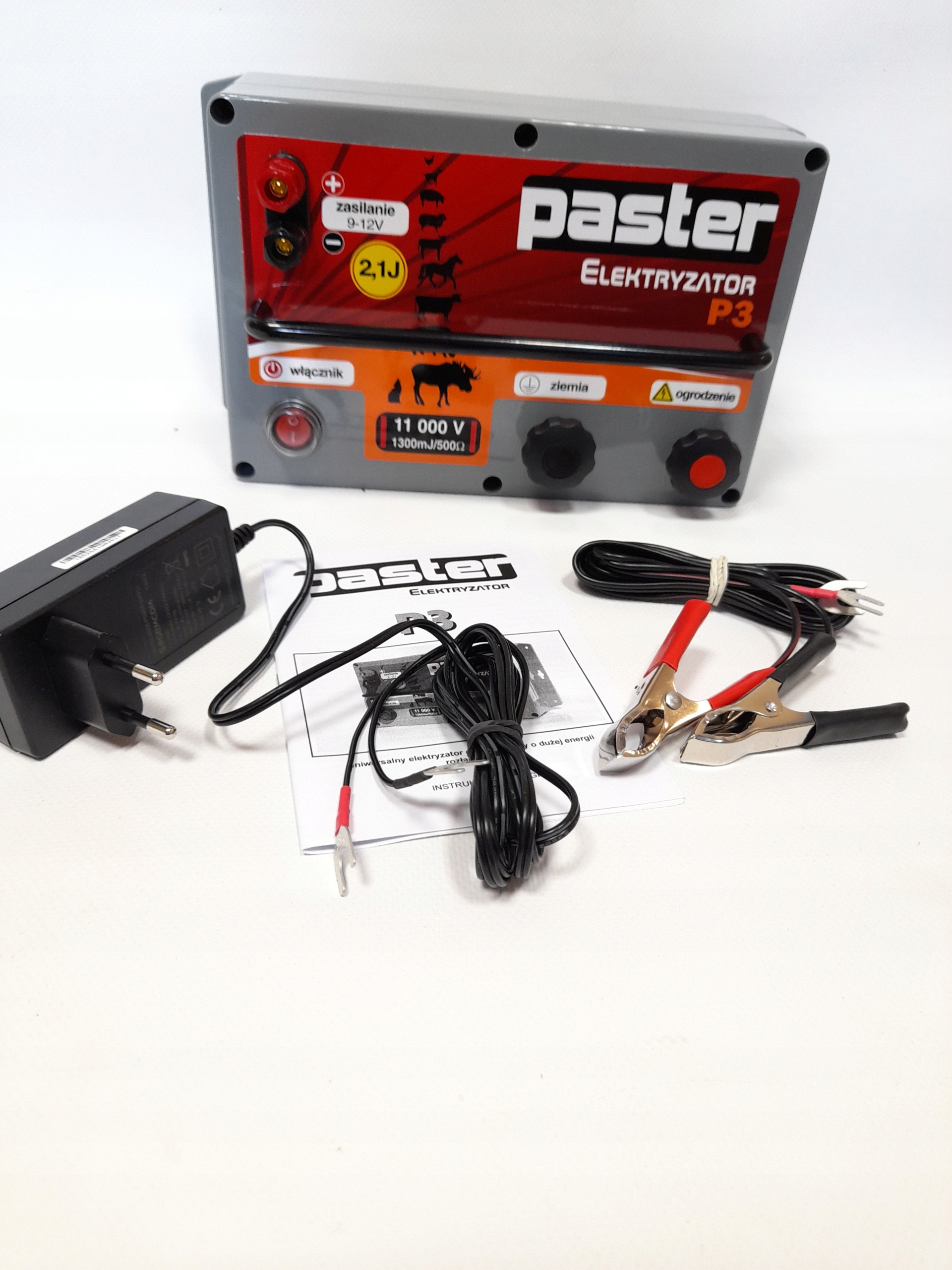 Pastuch PASTER P3 2,1J do 40 km mocny elektryzator EAN (GTIN) 2090000000320