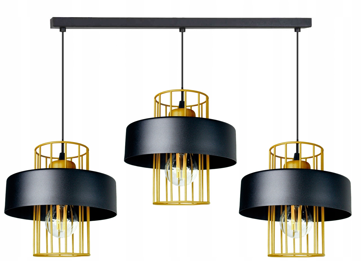 Závěsné stropní svítidlo s lustrem stropní svítidlo Loft Prestige 3 černá nad led stůl