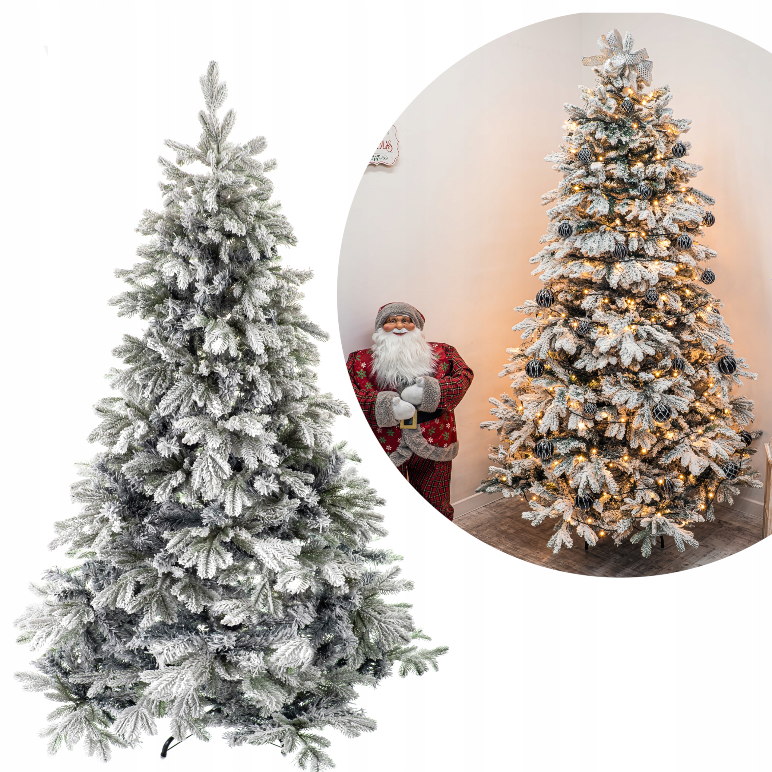 Biela Hustá Umelá Nafukovacia Pe Vianočná Stromčeková Súprava 180 cm Zasnežená inovať sneh