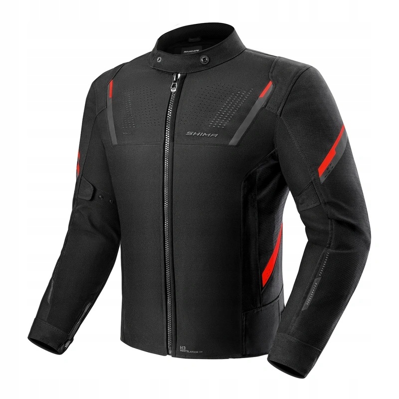Textilná motocyklová bunda Shima Rush 3.0 Red čierna červená Darčeky
