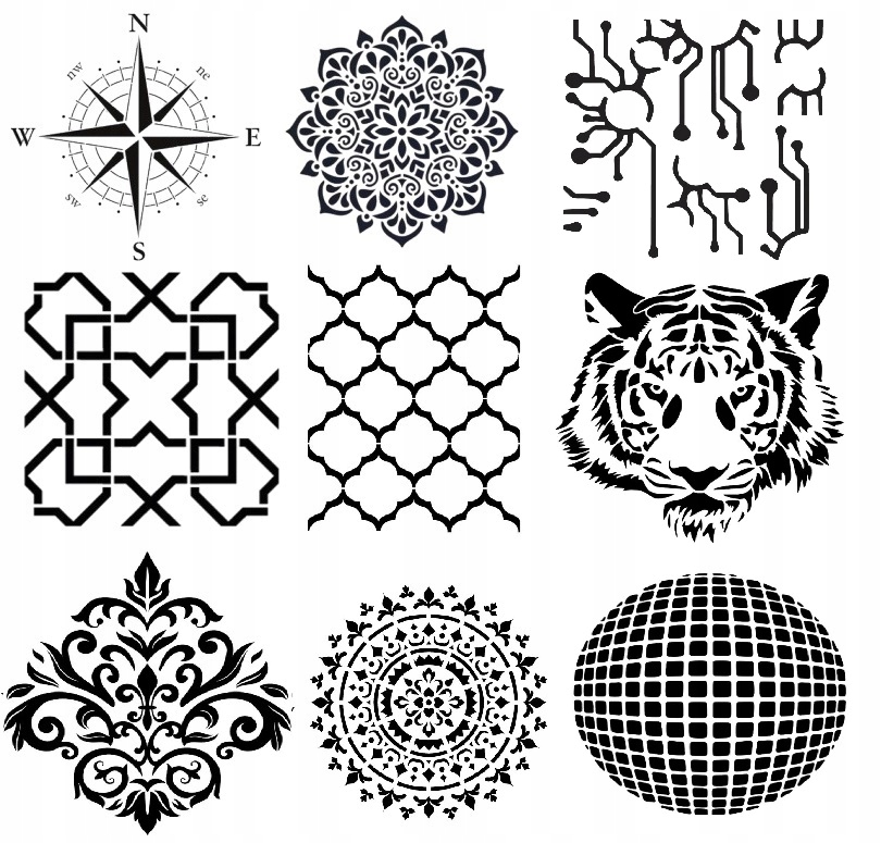 Malířská šablona Mandala Architektonický beton Dekorativní omítka