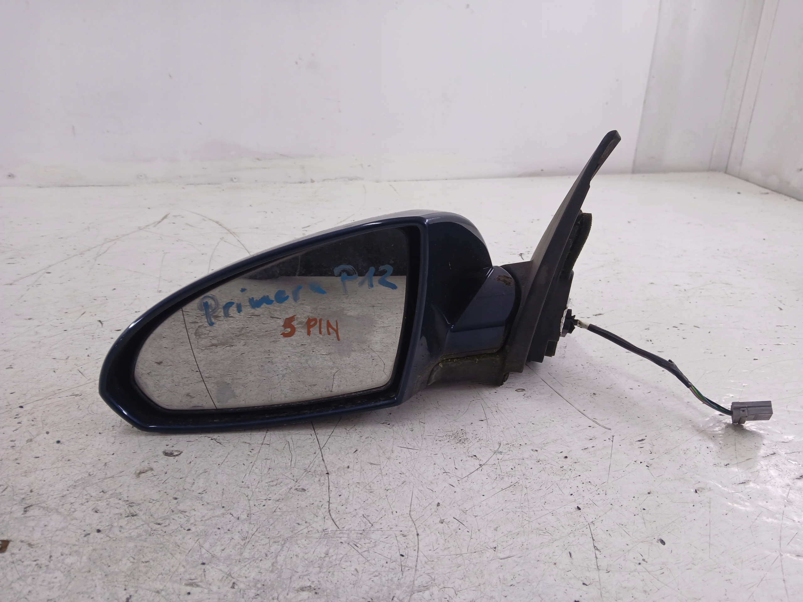 NISSAN PRIMERA P12 mirror left 5 PIN blue