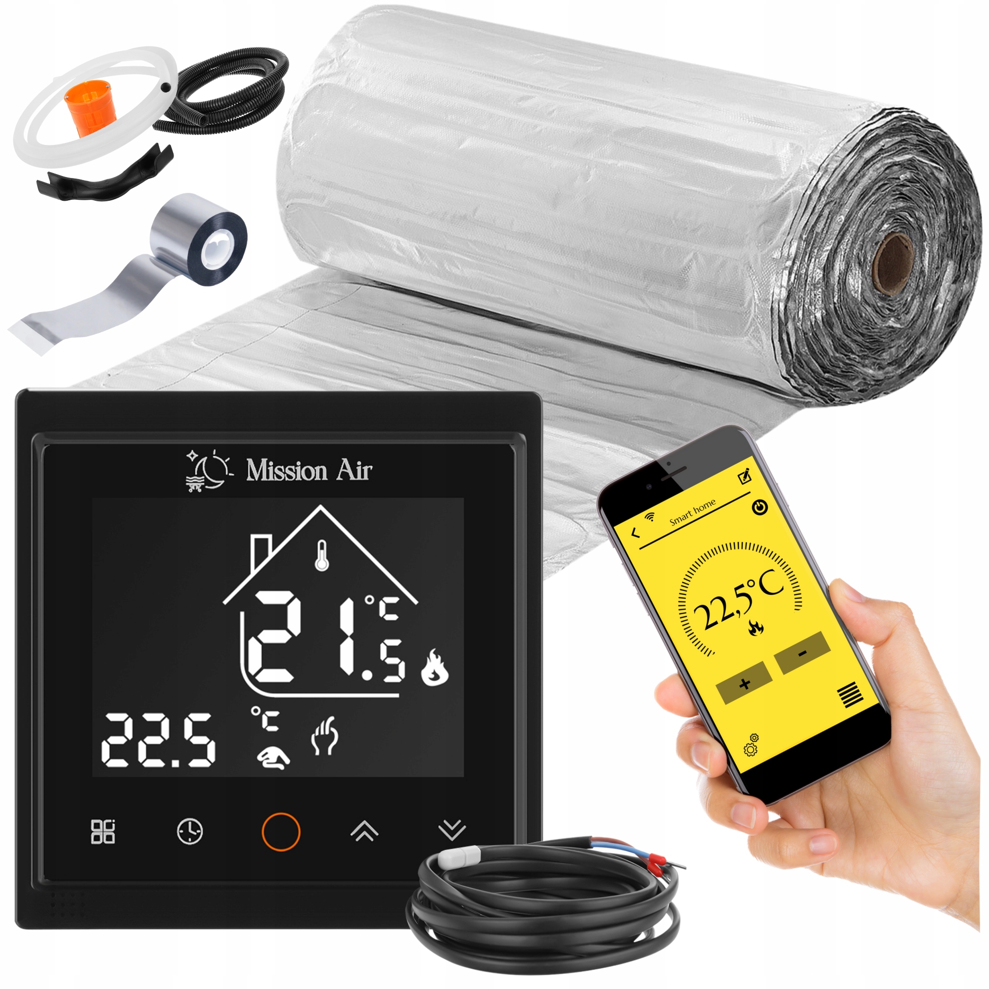 Sada Vykurovacích Podložiek Mission Air pod panely MAL-160W/m² 18m² WiFi