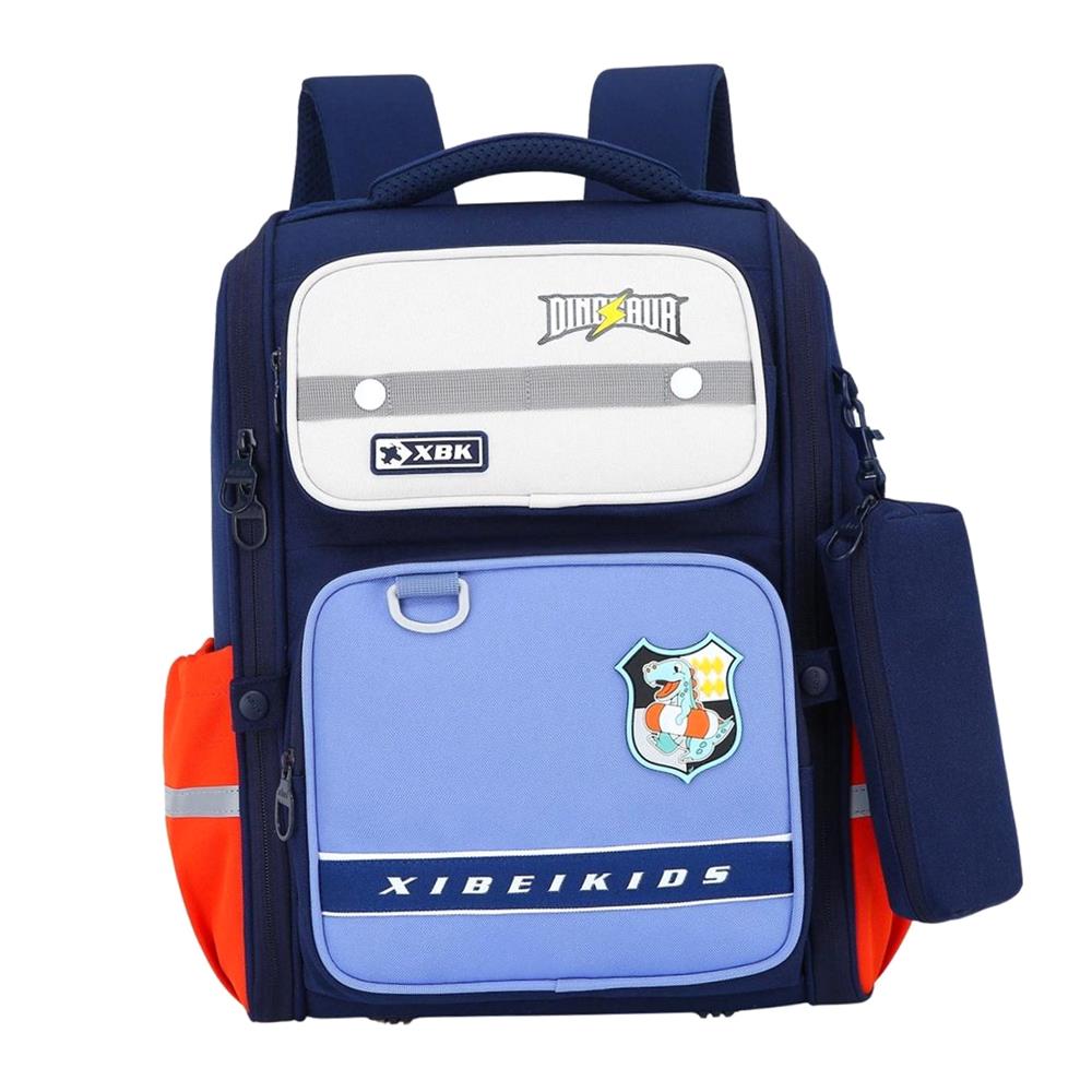 Školní Batoh Dinosaurus S Penálem Tmavě Modrý 22L