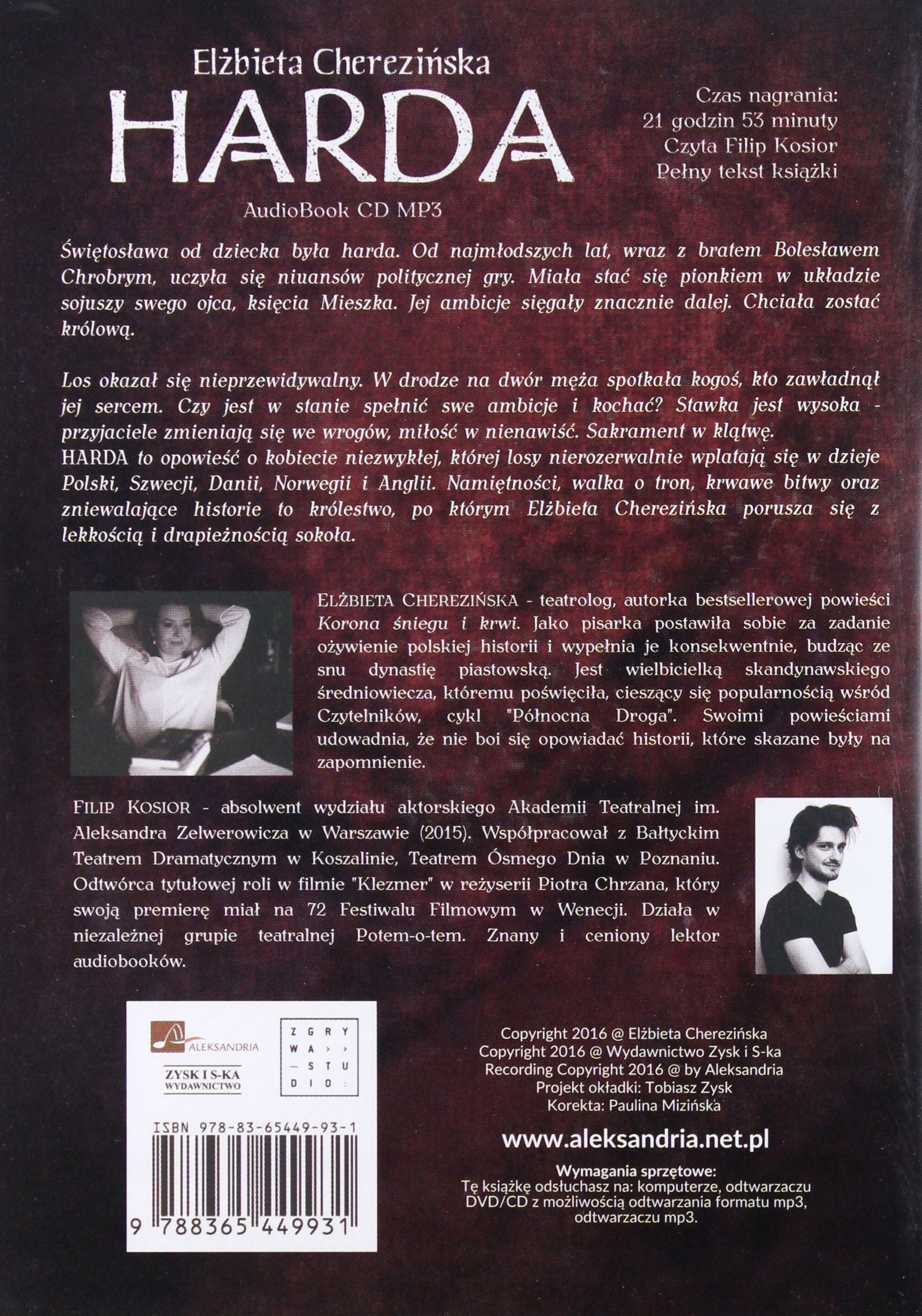 HARDA - ELŻBIETA CHEREZIŃSKA [AUDIOBOOK] Stan opakowania oryginalne