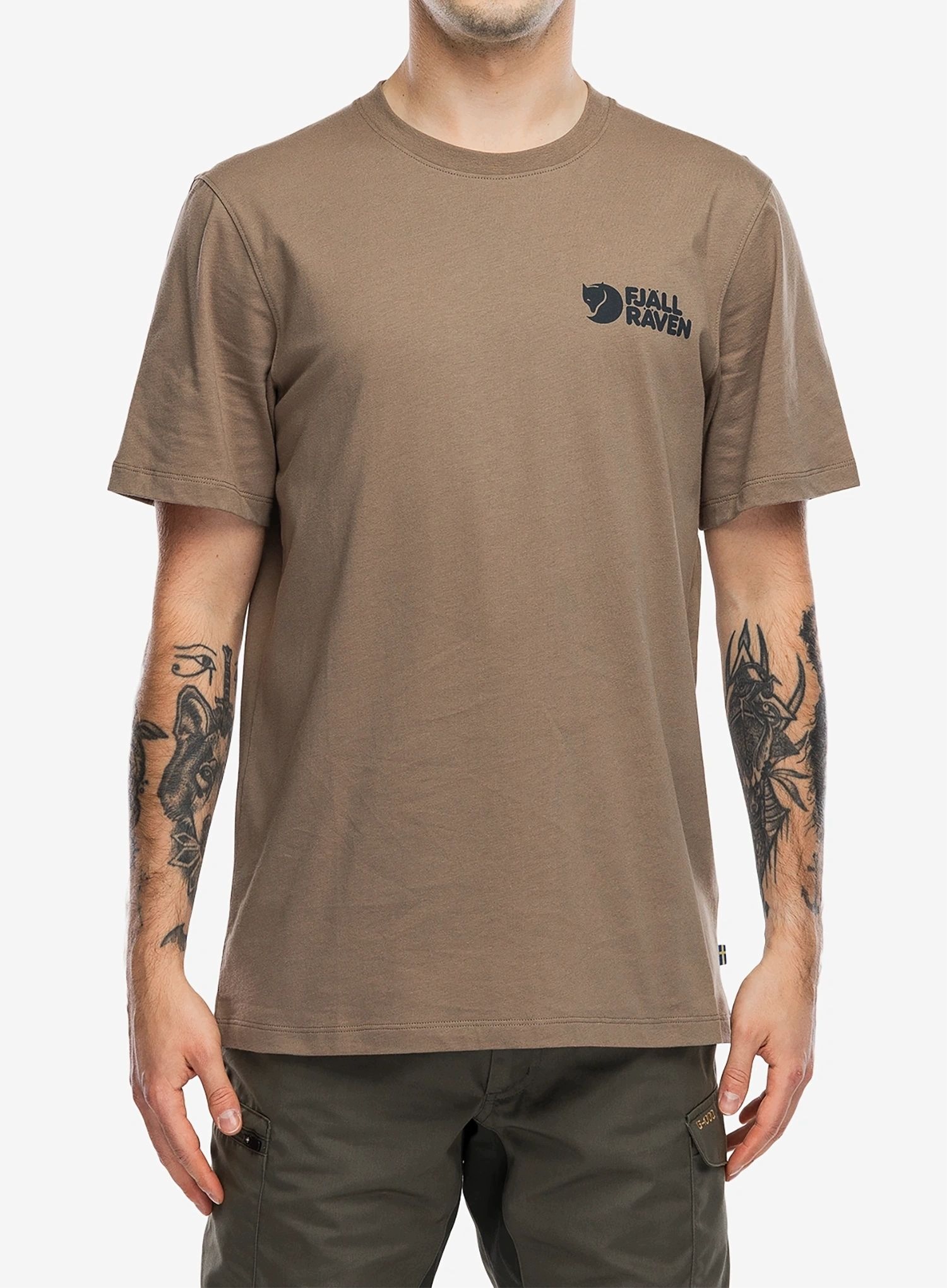 Tričko s potiskem Fjallraven Swedish Forest T-Shirt suede brown S
