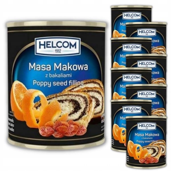 Masa makowa z bakaliami Helcom 380 g x 8 sztuk