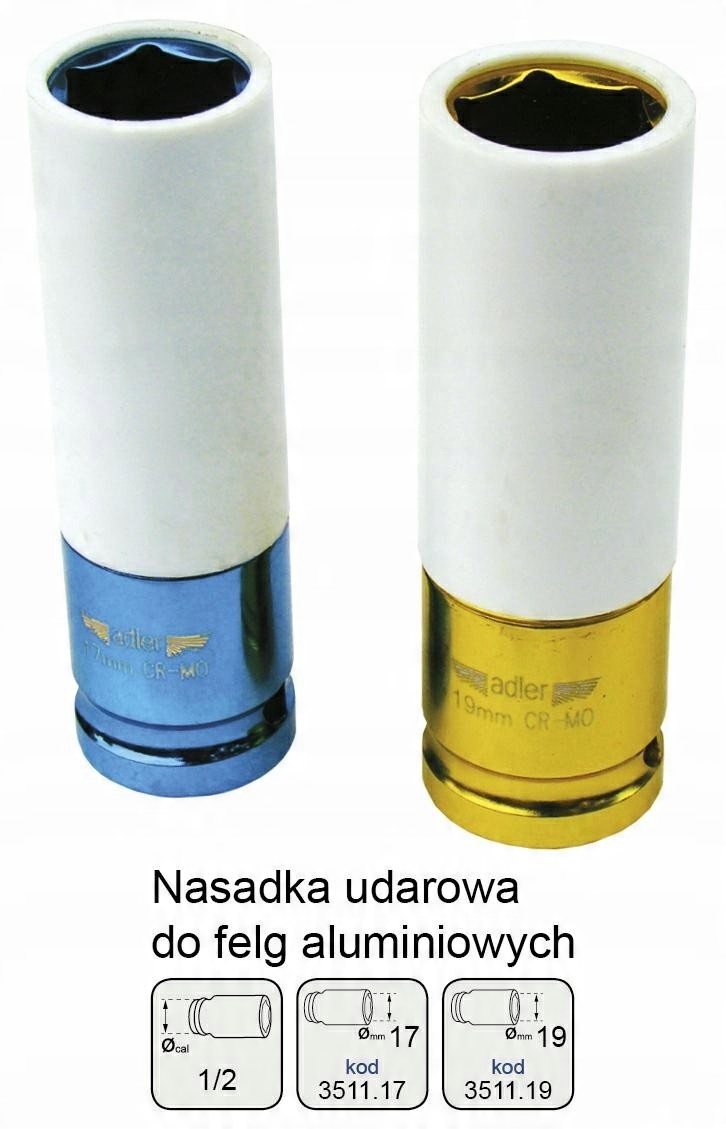 

Adler Nasadka Do Felg Aluminiowych 1/2" 17mm