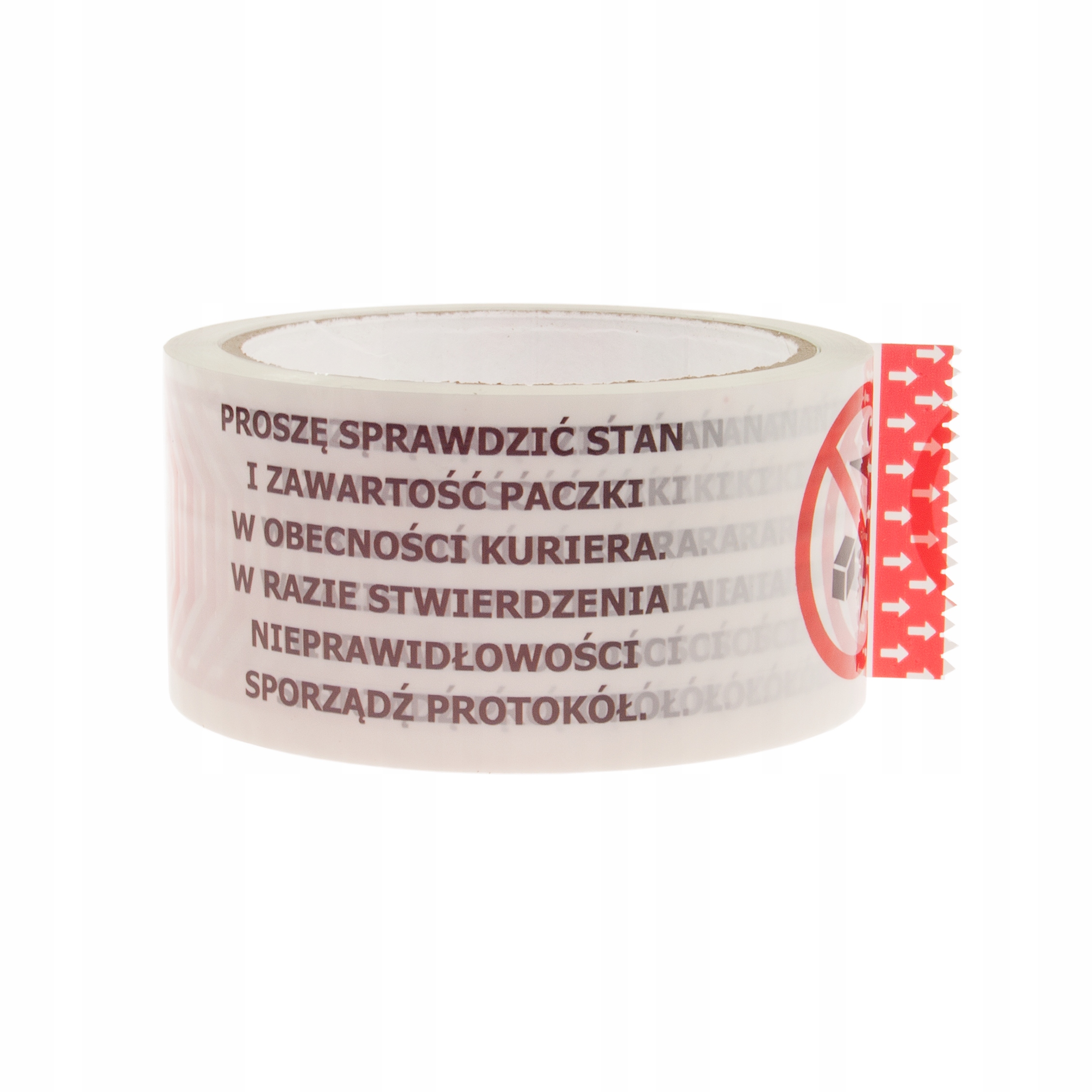TAŚMA PAKOWA klejąca OSTROŻNIE NIE RZUCAĆ STOP Długość (m) 45