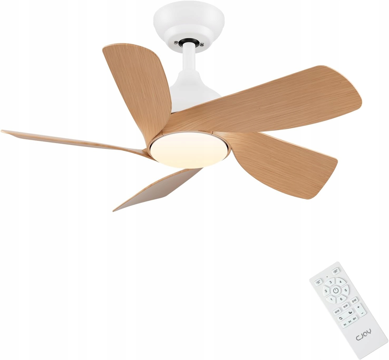 Stropný ventilátor Cjoy model DY1136-5B/30 s osvetlením, 76 cm