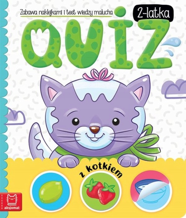 

Quiz 2-latka z kotkiem Zabawa naklejkami i test